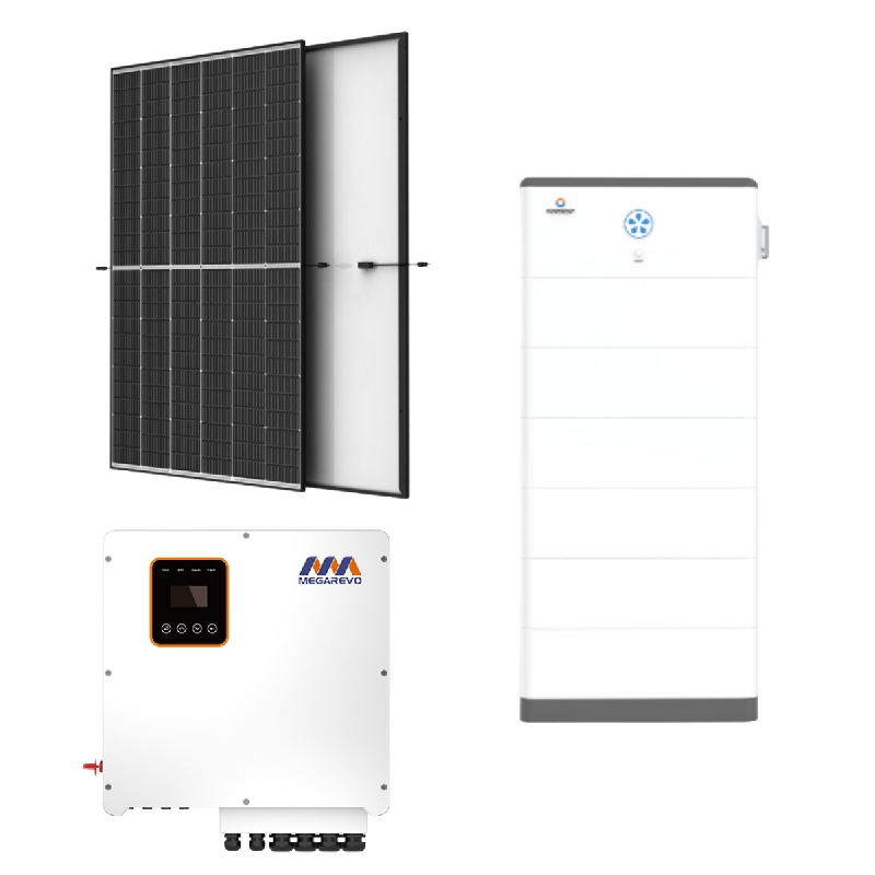 Kit fotovoltaico de 12KW com armazenamento de 20KWh